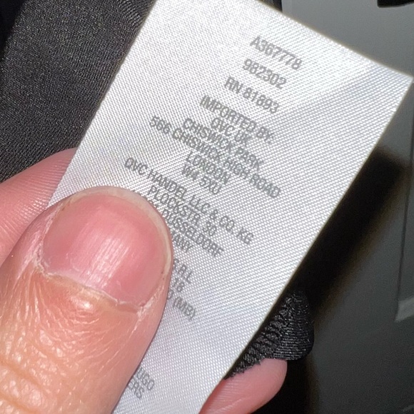 Susan Graver black stretch Peachskin button front tunic shirt Size Large peplum - Picture 8 of 8